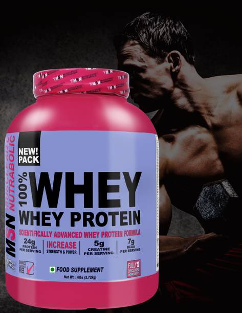 MUSCLE SIZE 100% Whey Protein Powder | 24g Protein + 5g Creatine + 7g BCAA Per Serving Whey Protein