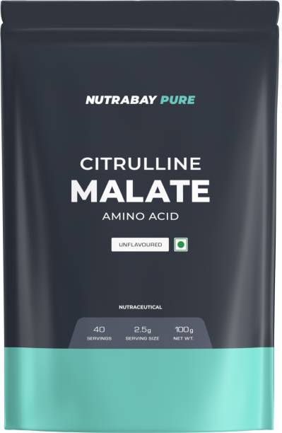 Nutrabay Pure 100% Citrulline Malate Powder, Amino Acid - Boosts Nitric Oxide, Pre Workout