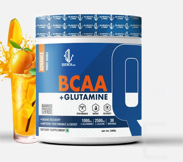 QUENCHLABZ BCAA + Glutamine - Muscle Recovery Supplement BCAA
