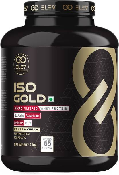 ELEV FITNESS PERFORMANCE LIFE ISO Gold Micro Filtered Whey Protein Isolate Supplement | For Lean Muscle Gain Whey Protein