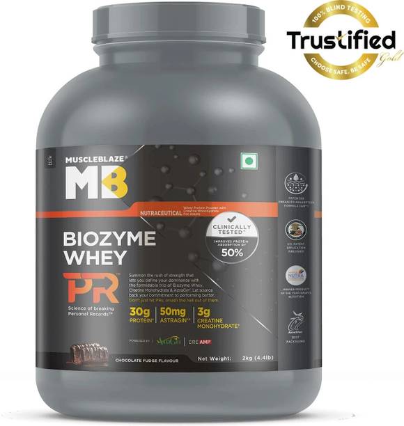 MUSCLEBLAZE Biozyme Whey PR with Creatine Monohydrate & AstraGin Whey Protein