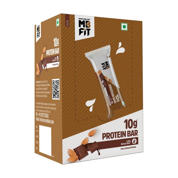 MUSCLEBLAZE 10 g Protein Bar, Gluten-Free, Healthy Protein Snacks, For Energy & Fitness Protein Bars