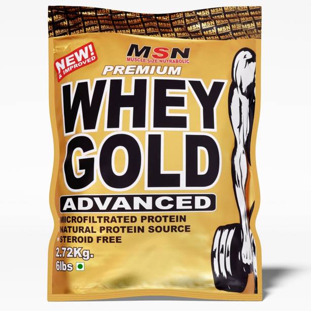MUSCLE SIZE Premium Whey Gold Advanced in 6lbs, Vanilla Flavor (2.72 kg) Whey Protein
