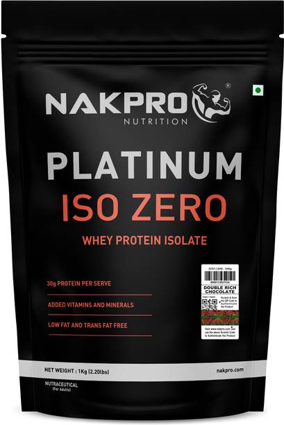 Nakpro Platinum ISO Zero | Whey Protein Isolate Supplement Powder with Easy Digesting Whey Protein