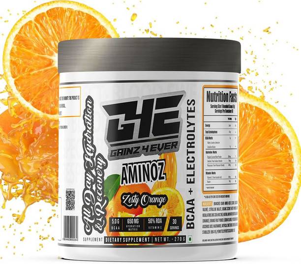 iMUSCLES NUTRITION Gainz4Ever Aminoz BCAA+Electrolytes|5g BCAA, 650mg Hydration Matrix, 30 Servings BCAA