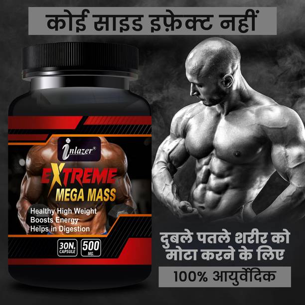 inlazer Mega Mass Capsules Weight Gain Products | High Protein Protein Supplement