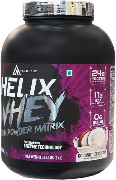 HELIXLABZ WHEY Protein Powder Matrix- (Coconut Ice Cream, 2KG) Pre Workout