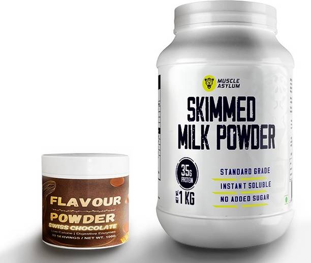 Muscle Asylum Skimmed Milk Powder, 35g Protein | 100% Pure & Natural| With Flavour Powder Whey Protein