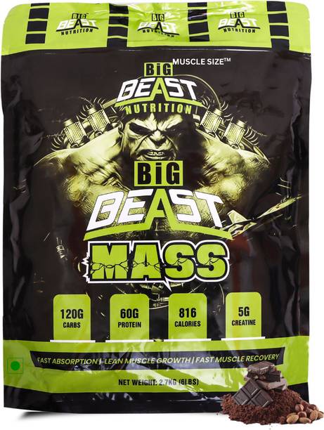 MUSCLE SIZE Big Beast Mass Gainer Fast Absorption Lean Muscle Growth Fast Muscle Recovery Weight Gainers/Mass Gainers