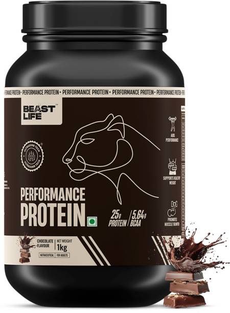 BeastLife Performance Protein Powder | Muscle Growth | High Absorption | 5.64g BCAA Whey Protein