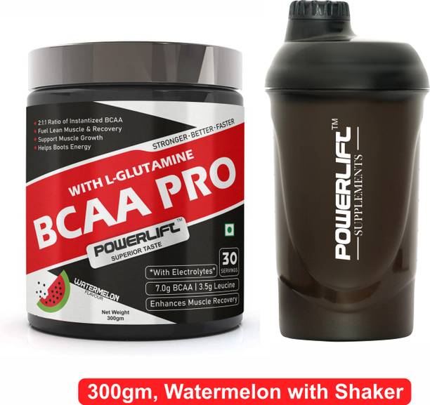 POWERLIFT BCAA Pro with Shaker, Reducing Muscle Breakdown with Electrolyte BCAA