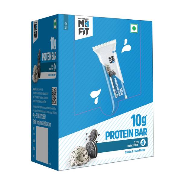 MUSCLEBLAZE 10 g Protein Bar, Gluten-Free, Healthy Protein Snacks, For Energy & Fitness Protein Bars