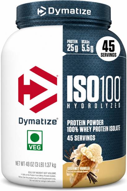 DYMATIZE ISO100 Hydrolyzed Protein Powder, 100% Whey Isolate Protein, 25g of Protein, Whey Protein