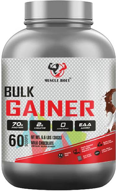 MUSCLEBOLT Weight Gainer Powder Reduce Muscle Breakdown Increase Energy & Endurance Serving Weight Gainers/Mass Gainers