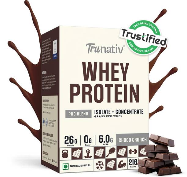 TruNativ Concentrate & Isolate Pro Blend, 26g Protein, No Sugar, Pre Workout Whey Protein