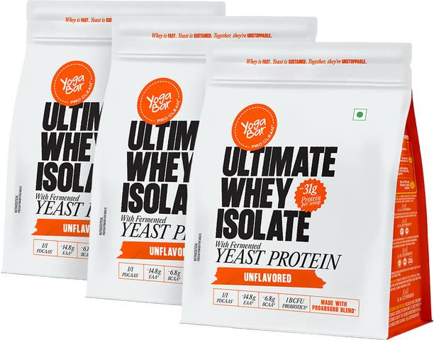 Yogabar Ultimate Whey Protein Powder|Whey Isolate + Yeast Protein|31g Protein Whey Protein