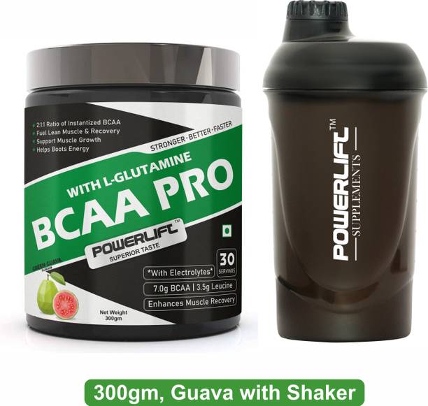 POWERLIFT BCAA Pro with Shaker, Reducing Muscle Breakdown added Electrolyte BCAA