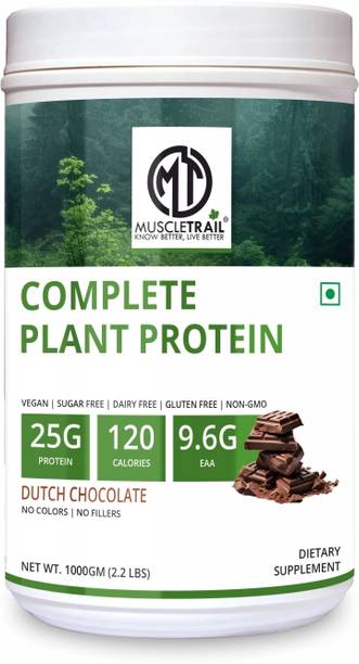 Muscle Trail Plant Protein |25g Vegan Protein, 120 Calories, 9.6g EAA| Sugar Free Complete Plant-Based Protein