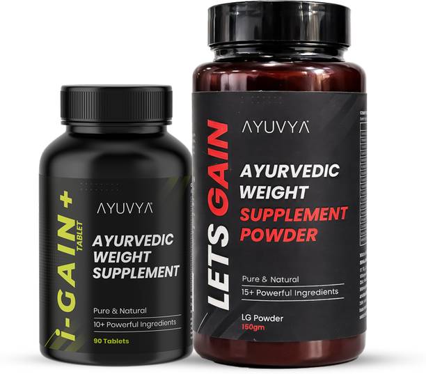 Ayuvya i-GAIN+ & Lets Gain, Clinically Proven Weight Gainers/Mass Gainers