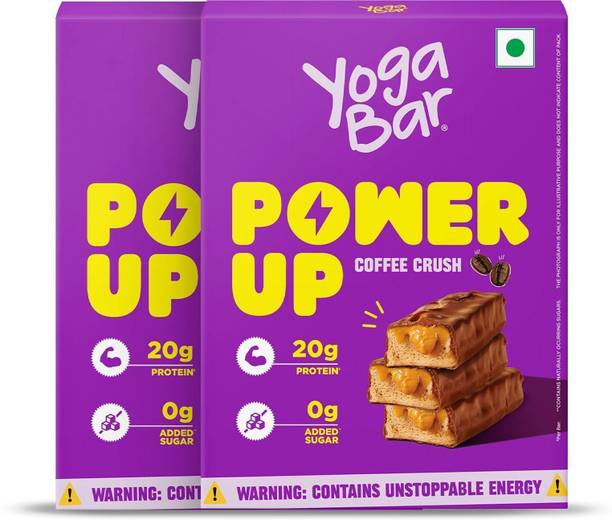 Yogabar 20g Protein, Gluten-Free, Healthy Snacks, 10 Protein Bars