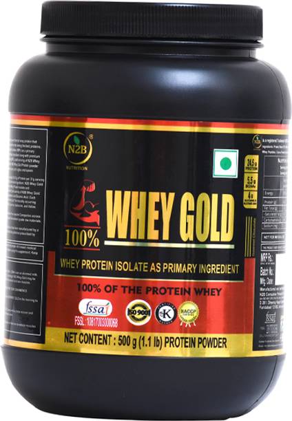 N2B Whey Gold Protein Supplement Powder Weight Gainers/Mass Gainers 500g Weight Gainers/Mass Gainers