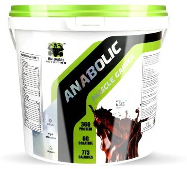 BN BAGRI NUTRITION Anabolic Muscle Mass Gainer 10lbs Weight Gainers/Mass Gainers