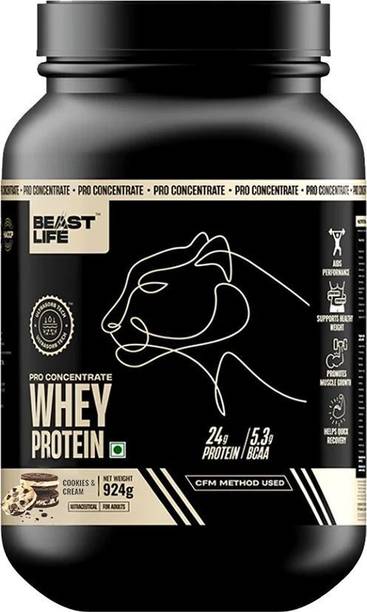 BeastLife 100% Whey Protein | 24g Protein, 5.3g BCAA | Ultrasorb Tech | High Absorption Whey Protein