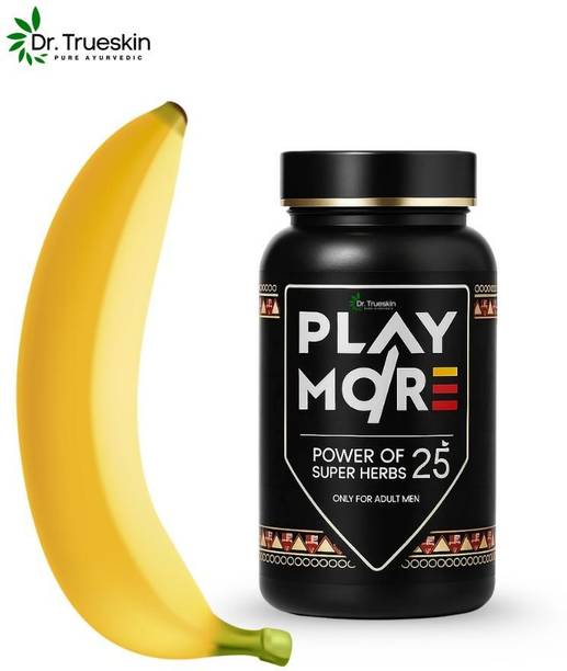Dr.trueskin Play More Powder for Men Herbal Fuel for Focus Protien Plant-Based Protein