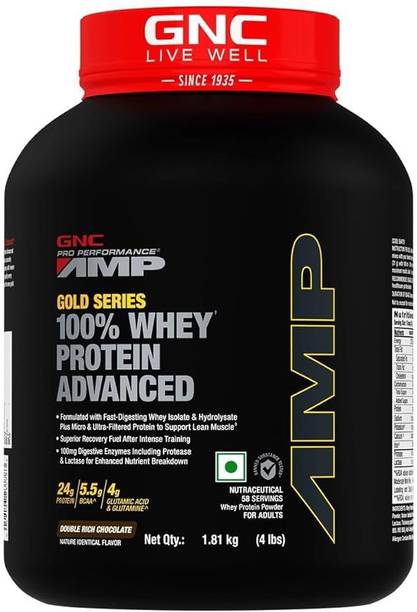 muscle scoop hub GNC AMP Gold Series 100% Whey Protein Advanced Whey Protein