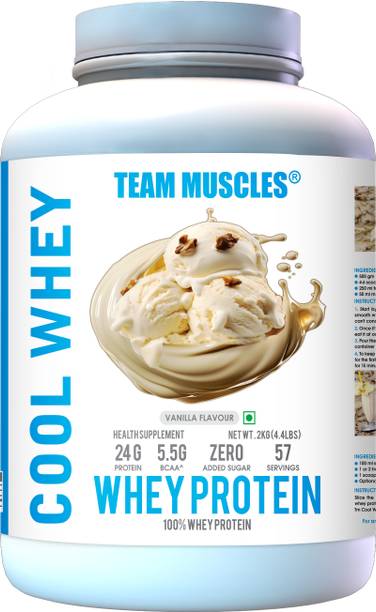 TEAM MUSCLES Cool Whey 100% Whey Protein, 2kg / Gold Whey Whey Protein
