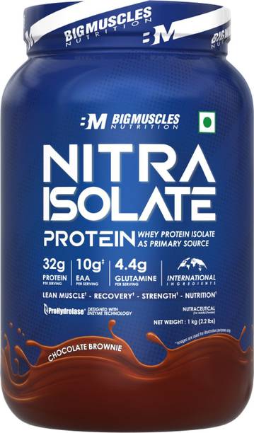 BIGMUSCLES NUTRITION Nitra Isolate | 32g Protein | 10g EAA | Whey Protein with ProHydrolase Enzyme | Whey Protein