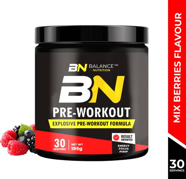 BN BALANCE NUTRITION Pre-Workout Supplement Drink Lean Muscles Strength Building Pre Workout