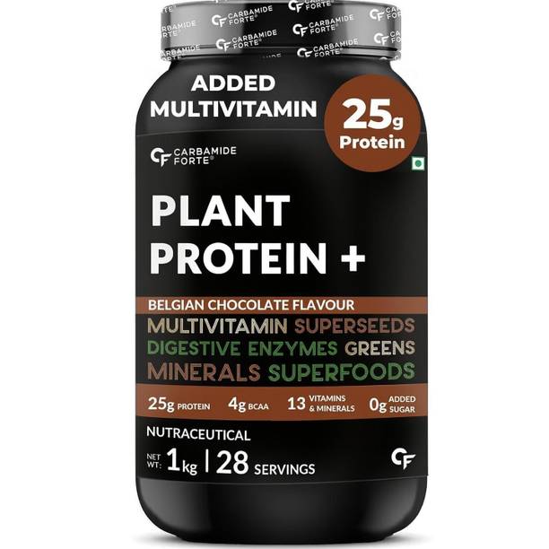 CARBAMIDE FORTE Vegan Pea Protein Powder - 1kg Plant-Based Protein with Multivitamins Plant-Based Protein