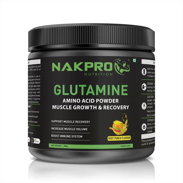 Nakpro Glutamine Supplement Powder JAR | Muscle Growth & Recovery Glutamine