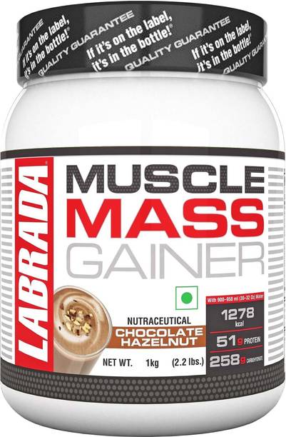 Labrada Muscle Mass Gainer Chocolate Hazelnut| Weight Gainer with Protein|3 Servings Weight Gainers/Mass Gainers