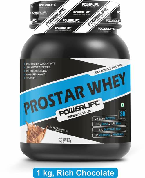POWERLIFT Prostar Whey Protein, 25g Protein with Multivitamins & Enzyme Blend Whey Protein