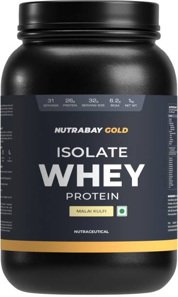 Nutrabay Gold 100% Whey Protein Isolate with Digestive Enzymes & Vitamin Minerals Whey Protein