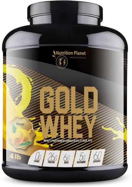 Nutrition Planet Gold Whey With Added DigeZyme (Mango - 4lb, 60 Servings) Whey Protein