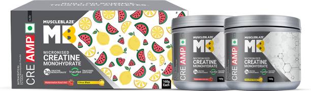 MUSCLEBLAZE Micronised Creatine Monohydrate CreAMP Powder, Trustified Certified Creatine