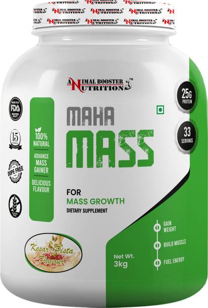 Animal Booster Nutrition Animal Booster Maha Mass Gainer 3kg Weight Gainers/Mass Gainers