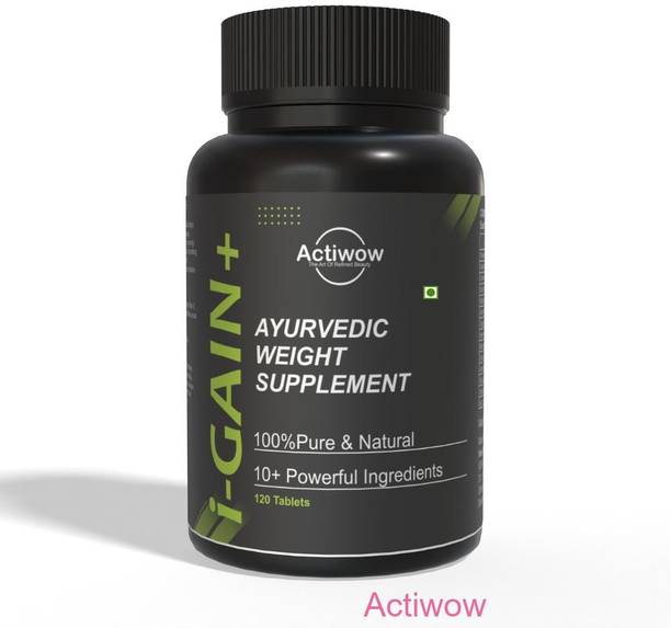 ACTIWOW i-Gain+ I Ayurvedic Weight Gainer I Natural Boost for Muscle Growth Weight Gainers/Mass Gainers