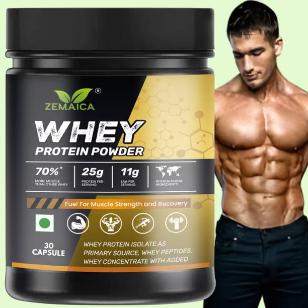 ZEMAICA Whey Protein Capsule Whey Supplement Weight Gai...