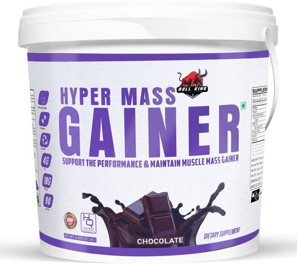 BULLKING NUTRITION Hyper Mass Gainer With Power Of Creatine Muscle Growth (10lbs) Weight Gainers/Mass Gainers