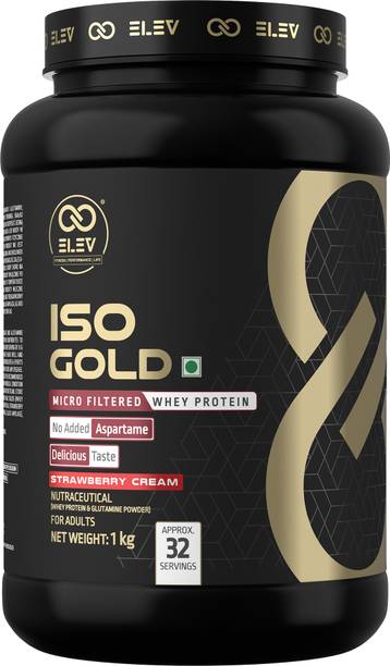 ELEV FITNESS PERFORMANCE LIFE ISO Gold Micro Filtered Whey Protein Isolate Supplement | For Lean Muscle Gain Whey Protein