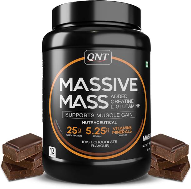 QNT Massive Mass | Muscle Mass Gainer | 2kg | Irish Chocolate Weight Gainers/Mass Gainers