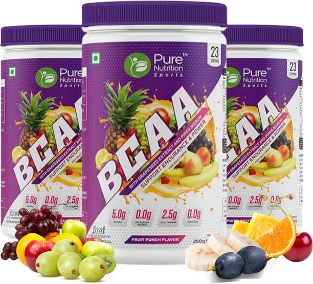 Pure Nutrition BCAA 2:1:1 with L-Glutamine & Electrolyte, Workout Recovery for Muscle Growth BCAA