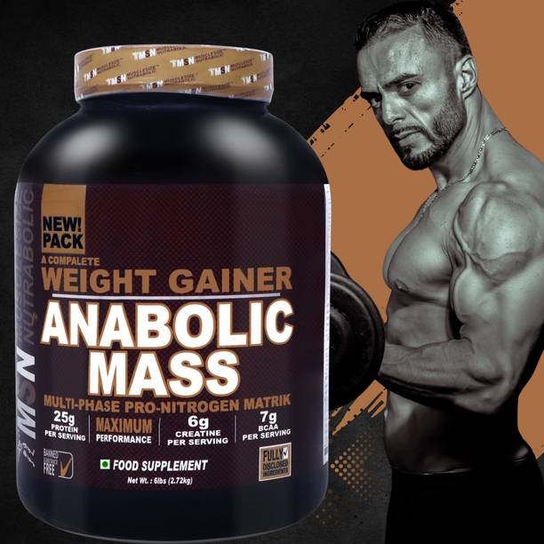 MUSCLE SIZE Anabolic Mass Weight Gainer Protein Powder with Creatine & BCAA | Muscle Mass Weight Gainers/Mass Gainers