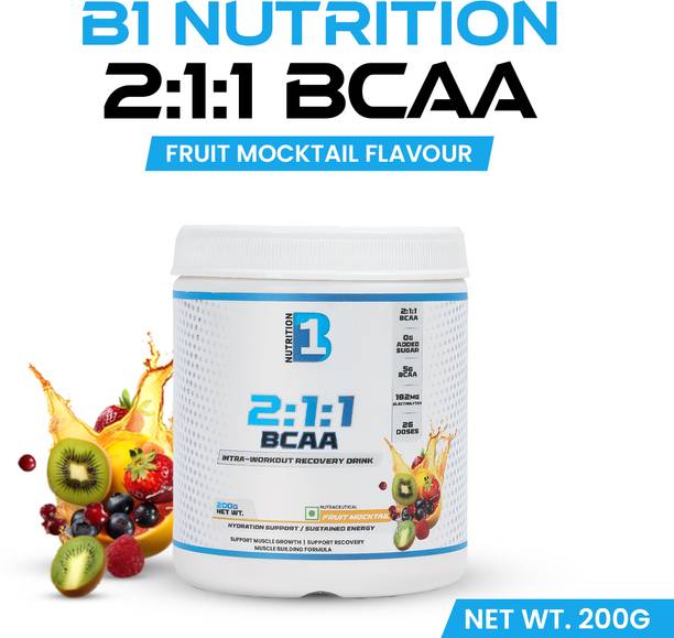 B1 NUTRITION 2:1:1 BCAA Intra- Workout Energy Drink ,26 Doses for Muscle Recovery & Endurance BCAA