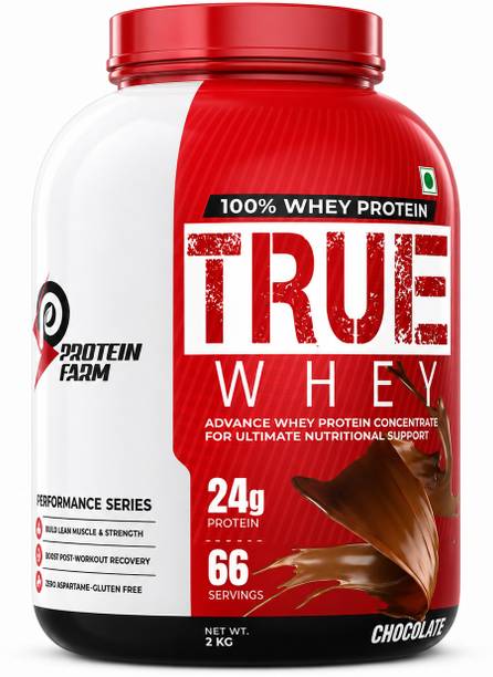 PROTEINFARM TRUE WHEY Protein Power Chocolate , Blend of whey Concentrate, whey Isolate , Whey Protein