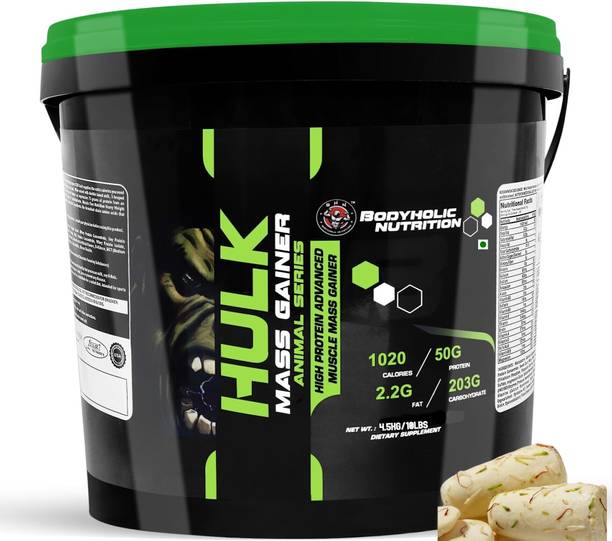 BODYHOLIC NUTRITION HULK MASS GAINER HIGH PROTEIN ADVANCE MUSCLE MASS GAIN (4.5KG/10LBS) Weight Gainers/Mass Gainers